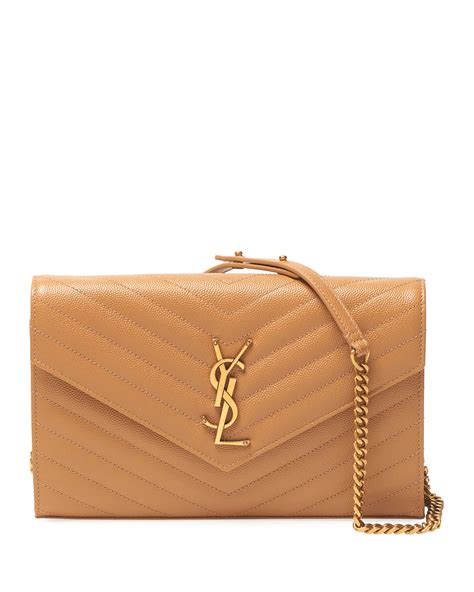 monogram ysl grain de poudre leather wallet on chain|YSL cassandra chain wallet.